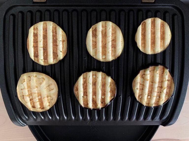 Gegrillte Aubergine Kontaktgrill