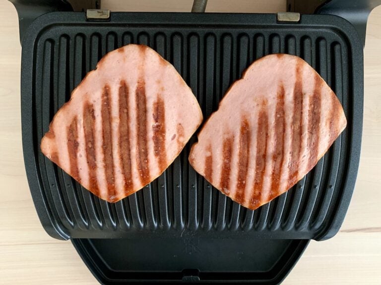 Gegrillter Fleischkäse Kontaktgrill 1