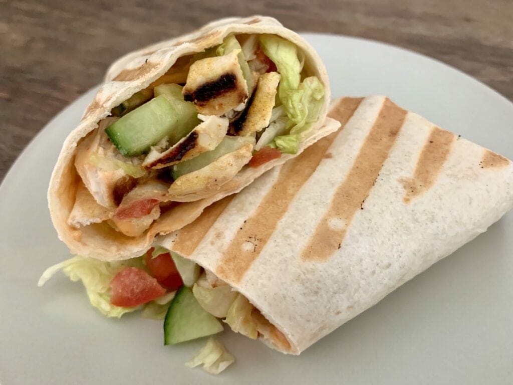 Kontaktgrill Rezept Hähnchen Wraps