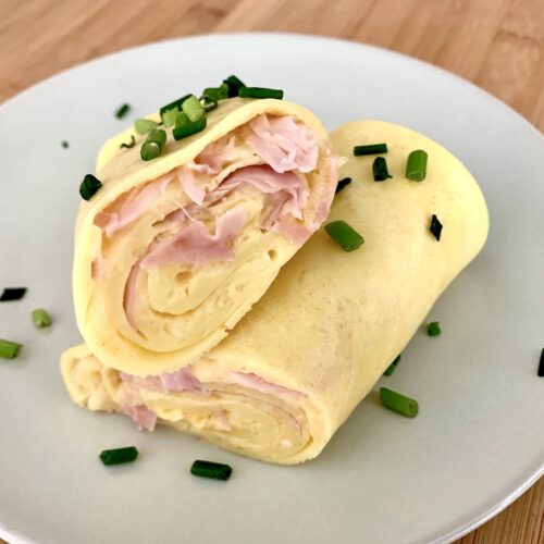 OptiGrill Backschale Rezept Pfannkuchen Rolle Schinken Kaese