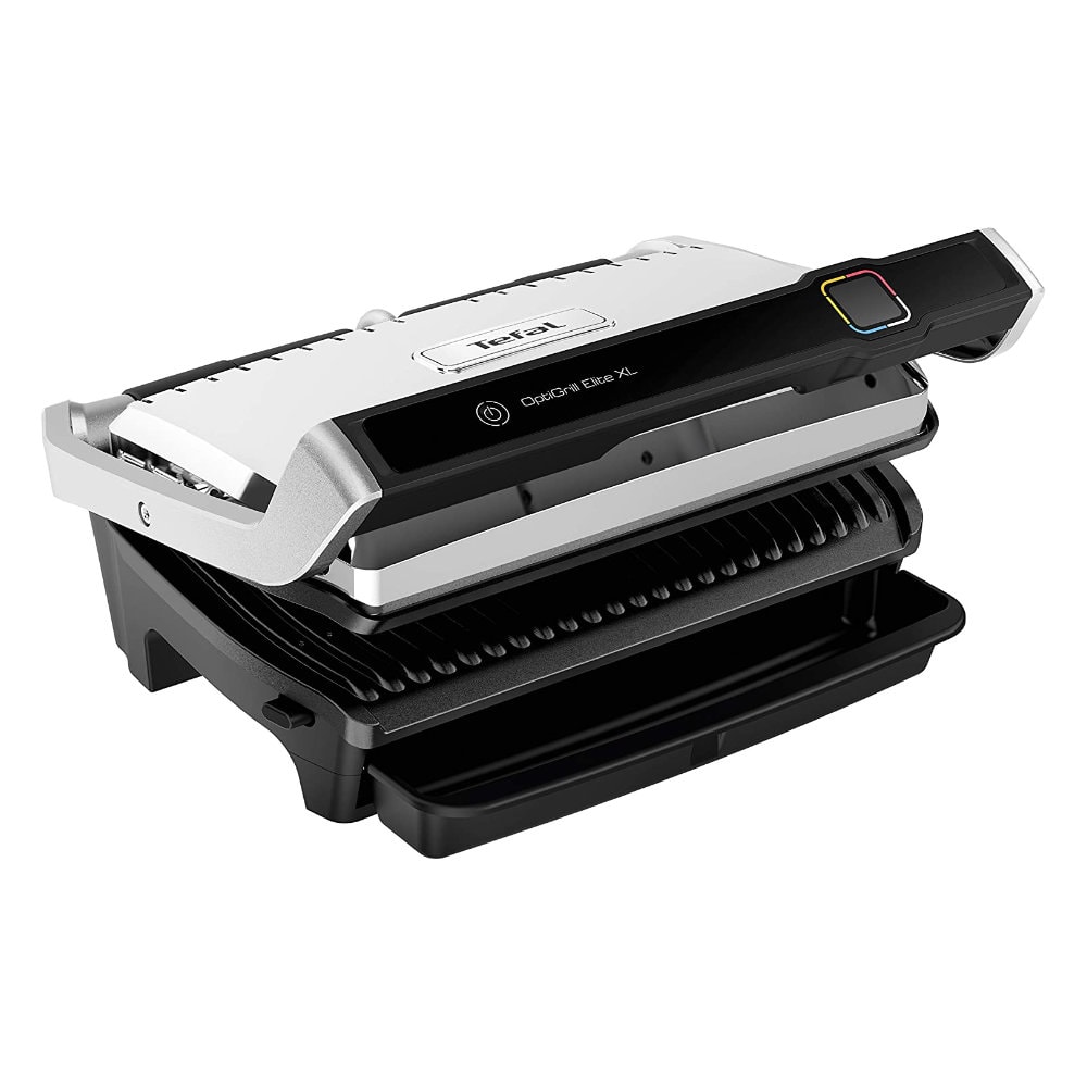 Tefal OptiGrill Elite XL Kontaktgrill, 16 Programme, Digitales Display mit  Garstufenanzeige, Abnehmbare XL-Platten, Elektrogrill, Edelstahl, GC760D12