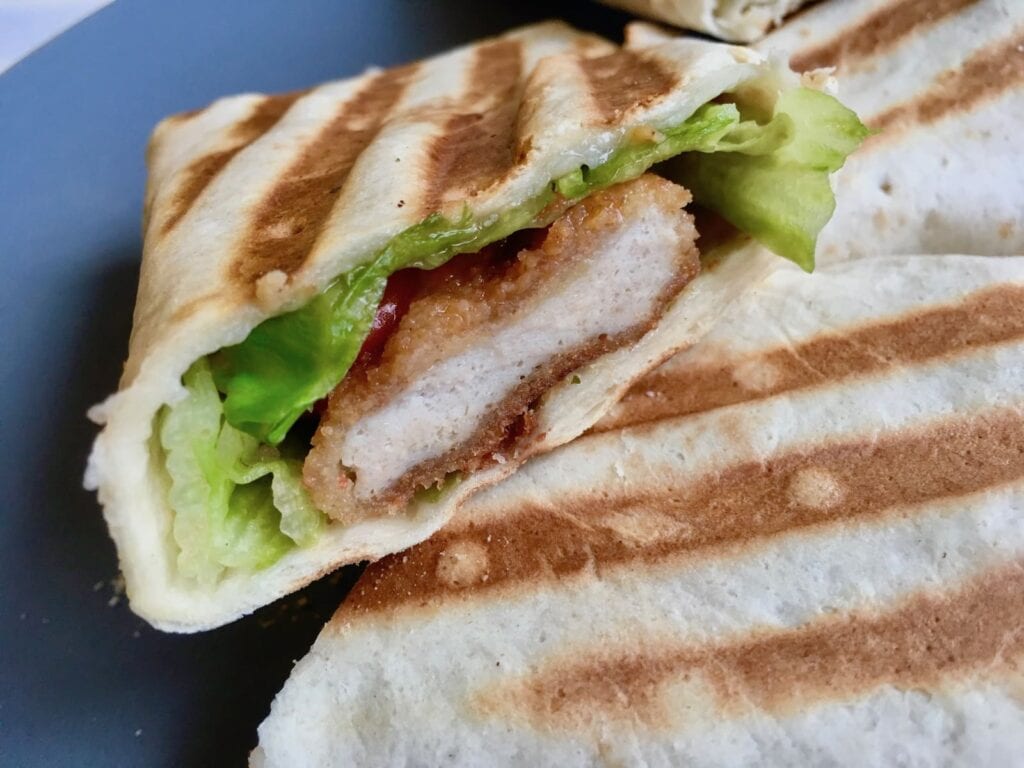 Tefal OptiGrill Rezept Wraps mit Chicken Nuggets Salat Tomate