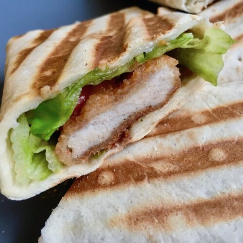 Tefal OptiGrill Rezept Wraps mit Chicken Nuggets Salat Tomate