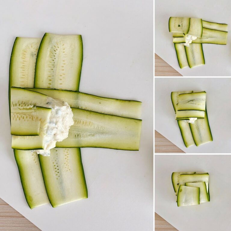 Zucchini Ravioli falten