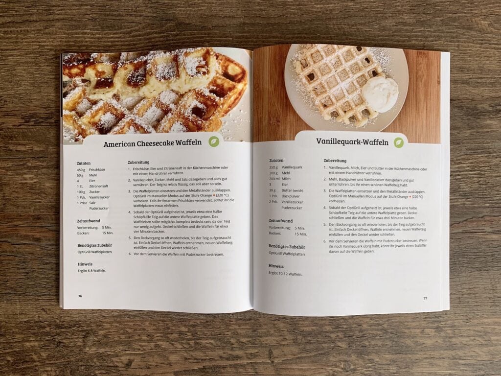 OptiGrill Rezeptbuch: Waffeln