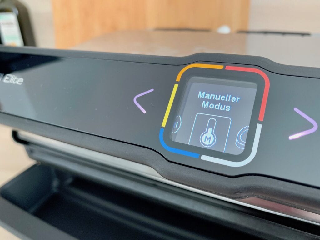 Tefal OptiGrill Elite Manueller Modus
