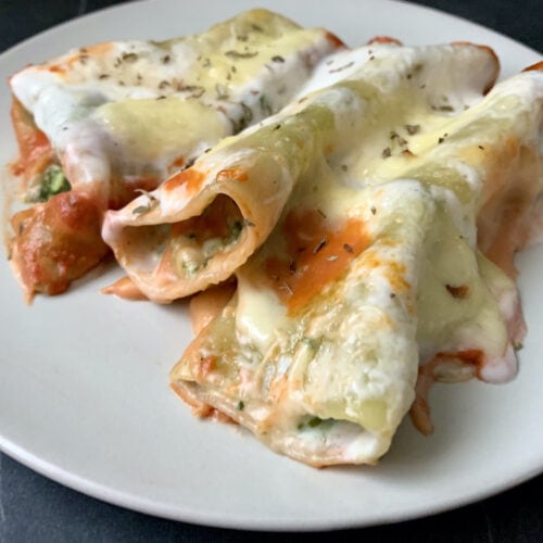 OptiGrill Backschale Rezept: Cannelloni mit Spinat und Ricotta Füllung