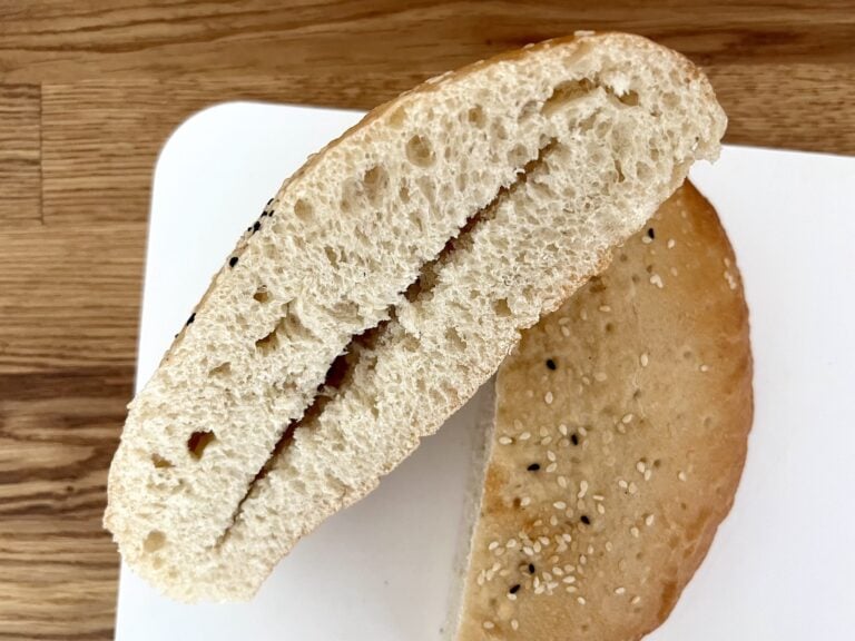 Fladenbrot Dönertasche vorbereiten