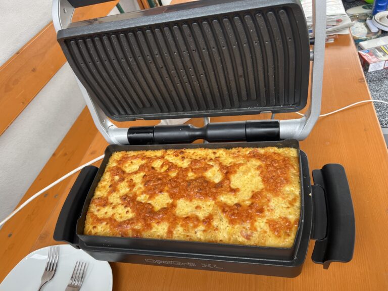 Nudeln mit Schinken-Käse-Sahnesoße – OptiGrill Rezepte